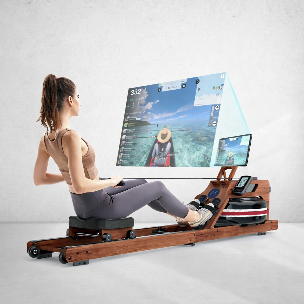 Rameur à eau pliable en chêne massif – OsloRow Nordic